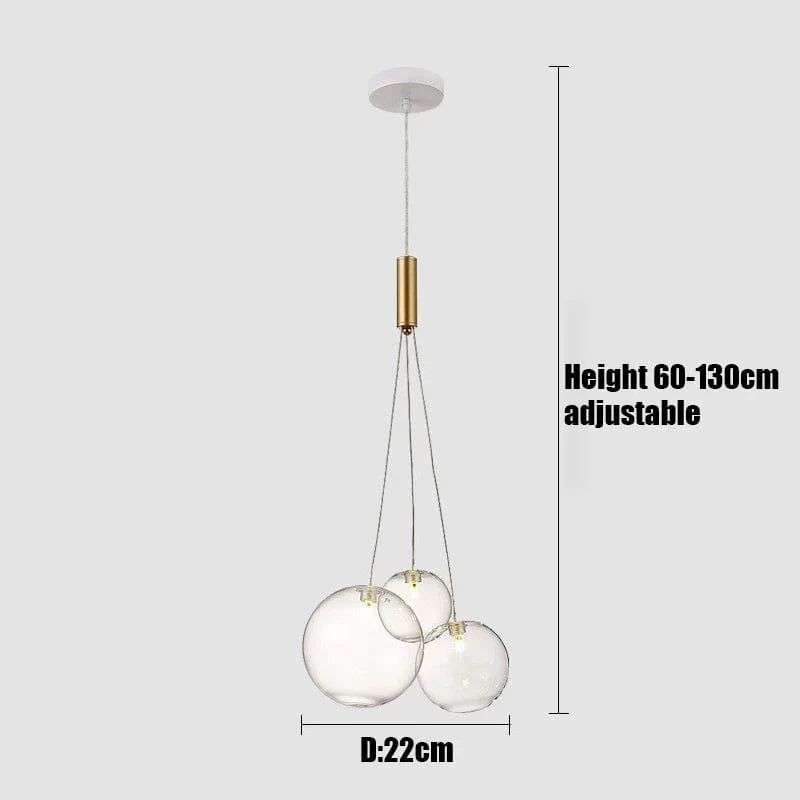 Lustre Suspendu de Style Moderne | Marco Lucetti Verre transparent