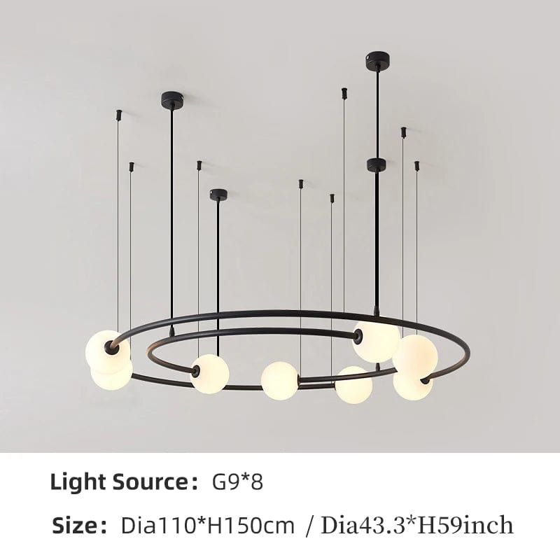 Lustre suspendu en anneau créatif au design nordique contemporain | Marco Lucetti