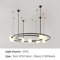 Lustre suspendu en anneau créatif au design nordique contemporain | Marco Lucetti