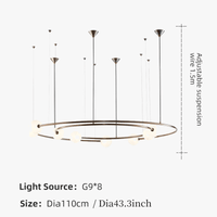 Lustre suspendu en anneau créatif au design nordique contemporain | Marco Lucetti