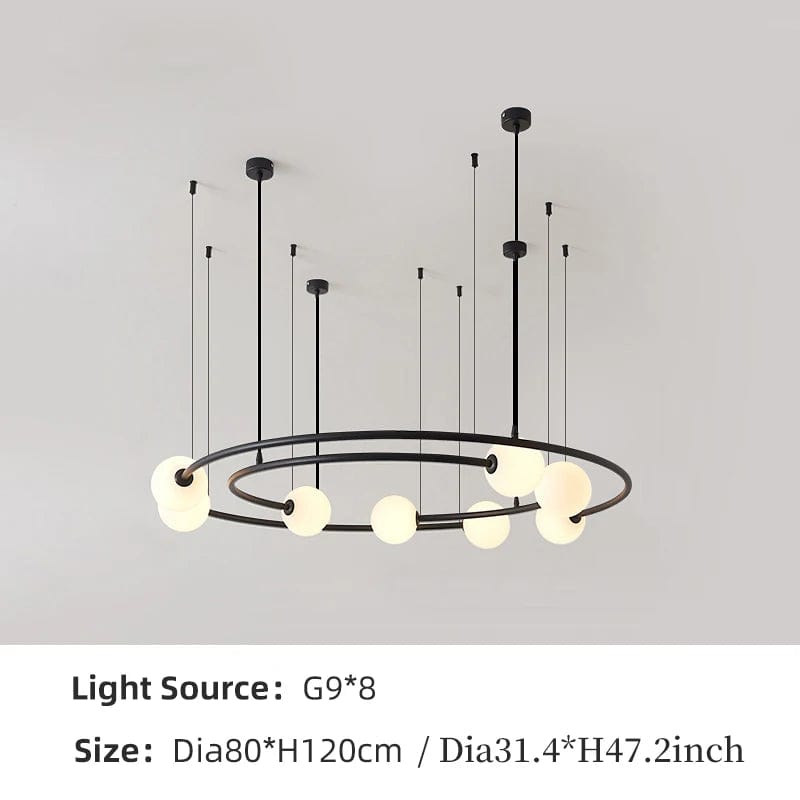 Lustre suspendu en anneau créatif au design nordique contemporain | Marco Lucetti