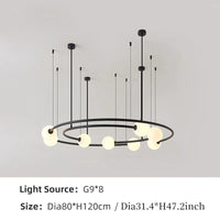 Lustre suspendu en anneau créatif au design nordique contemporain | Marco Lucetti