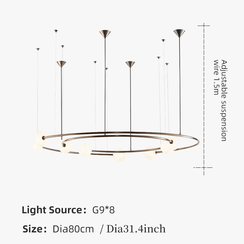 Lustre suspendu en anneau créatif au design nordique contemporain | Marco Lucetti