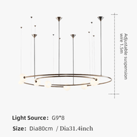 Lustre suspendu en anneau créatif au design nordique contemporain | Marco Lucetti