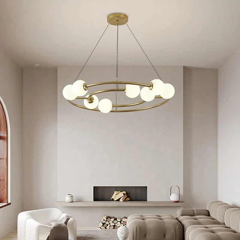 Lustre suspendu en anneau créatif au design nordique contemporain | Marco Lucetti