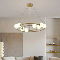 Lustre suspendu en anneau créatif au design nordique contemporain | Marco Lucetti