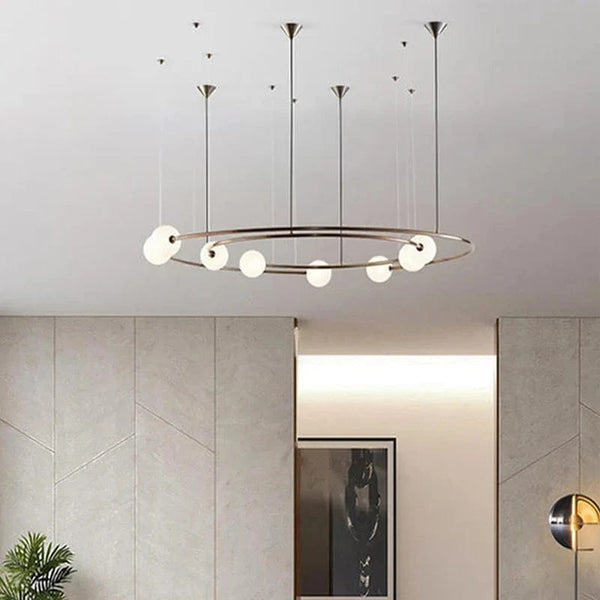 Lustre suspendu en anneau créatif au design nordique contemporain | Marco Lucetti