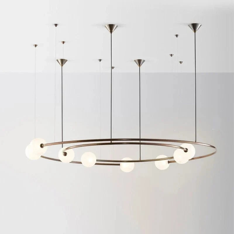 Lustre suspendu en anneau créatif au design nordique contemporain | Marco Lucetti