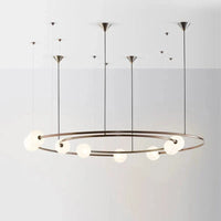 Lustre suspendu en anneau créatif au design nordique contemporain | Marco Lucetti
