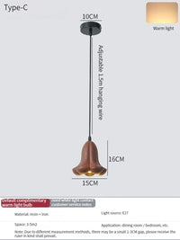 Lustre suspendu en bois de noyer fait main - Design moderne pour votre intérieur | Marco Lucetti C / 7W (Max100W) / Blanc froid | CHINE