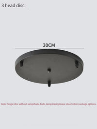 Lustre suspendu en bois de noyer fait main - Design moderne pour votre intérieur | Marco Lucetti Disque à 3 têtes / 7W (Max100W) / Blanc chaud | CHINE