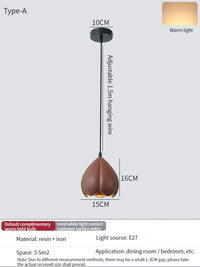 Lustre suspendu en bois de noyer fait main - Design moderne pour votre intérieur | Marco Lucetti UN / 7W (Max100W) / Blanc froid | CHINE