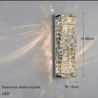 Lustre suspendu en cristal de luxe - Nouvelle collection design prestige | Marco Lucetti Applique L / Cadre doré / Tricolore