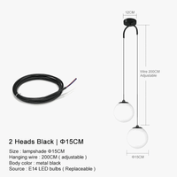 Lustre suspendu en verre LED nordique moderne pour salle à manger et chambre - Or | Marco Lucetti