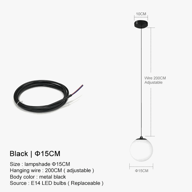 Lustre suspendu en verre LED nordique moderne pour salle à manger et chambre - Or | Marco Lucetti