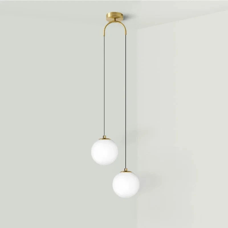 Lustre suspendu en verre LED nordique moderne pour salle à manger et chambre - Or | Marco Lucetti