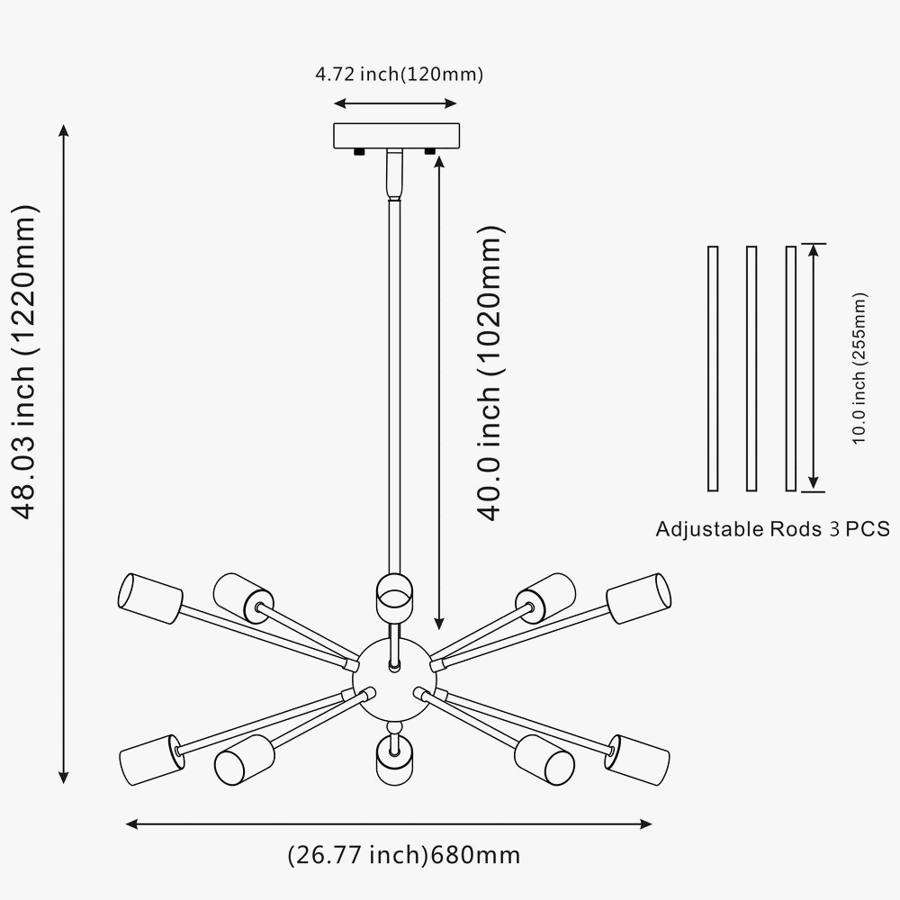 Lustre suspendu industriel en laiton noir brossé pour un design moderne et élégant | Marco Lucetti