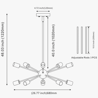 Lustre suspendu industriel en laiton noir brossé pour un design moderne et élégant | Marco Lucetti