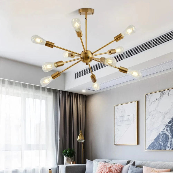 Lustre suspendu industriel en laiton noir brossé pour un design moderne et élégant | Marco Lucetti