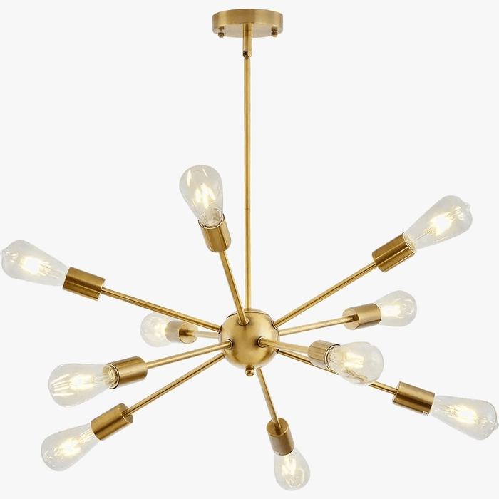 Lustre suspendu industriel en laiton noir brossé pour un design moderne et élégant | Marco Lucetti