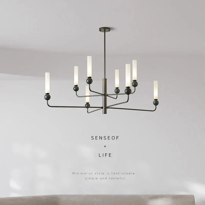Lustre Suspendu LED Marbre Cuivre Vintage Luxe. | Marco Lucetti