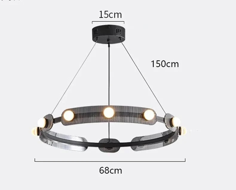 Lustre Suspendu LED Moderne pour un Éclairage Intérieur Décoratif | Marco Lucetti Diamètre 60cm / Blanc chaud