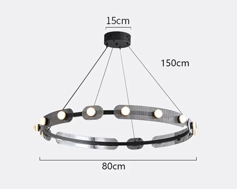 Lustre Suspendu LED Moderne pour un Éclairage Intérieur Décoratif | Marco Lucetti Diamètre 80cm / Blanc chaud