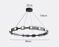 Lustre Suspendu LED Moderne pour un Éclairage Intérieur Décoratif | Marco Lucetti Diamètre 80cm / Blanc chaud