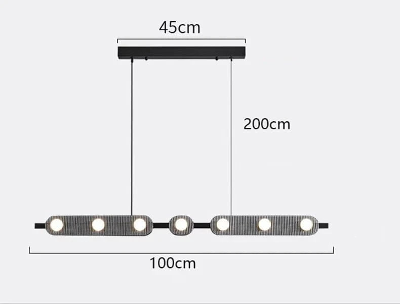 Lustre Suspendu LED Moderne pour un Éclairage Intérieur Décoratif | Marco Lucetti Longueur 100cm / Blanc chaud