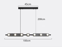 Lustre Suspendu LED Moderne pour un Éclairage Intérieur Décoratif | Marco Lucetti Longueur 100cm / Blanc chaud
