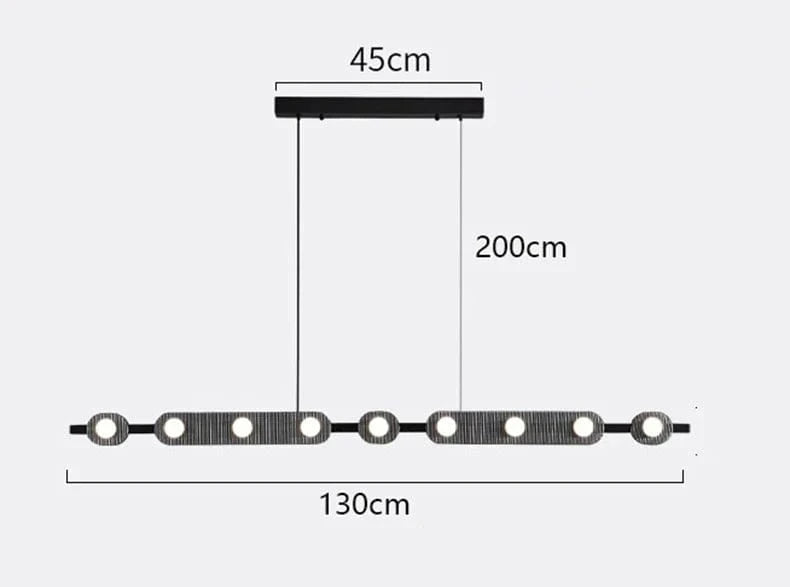 Lustre Suspendu LED Moderne pour un Éclairage Intérieur Décoratif | Marco Lucetti Longueur 130cm / Blanc chaud