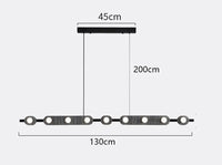 Lustre Suspendu LED Moderne pour un Éclairage Intérieur Décoratif | Marco Lucetti Longueur 130cm / Blanc chaud