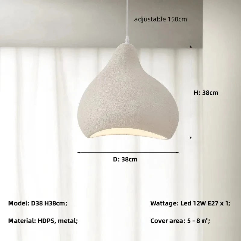 Lustre suspendu LED nordique Wabi Sabi minimaliste DropLight. | Marco Lucetti Brun freiné / Lumière chaude 3000K