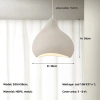 Lustre suspendu LED nordique Wabi Sabi minimaliste DropLight. | Marco Lucetti Brun freiné / Lumière chaude 3000K