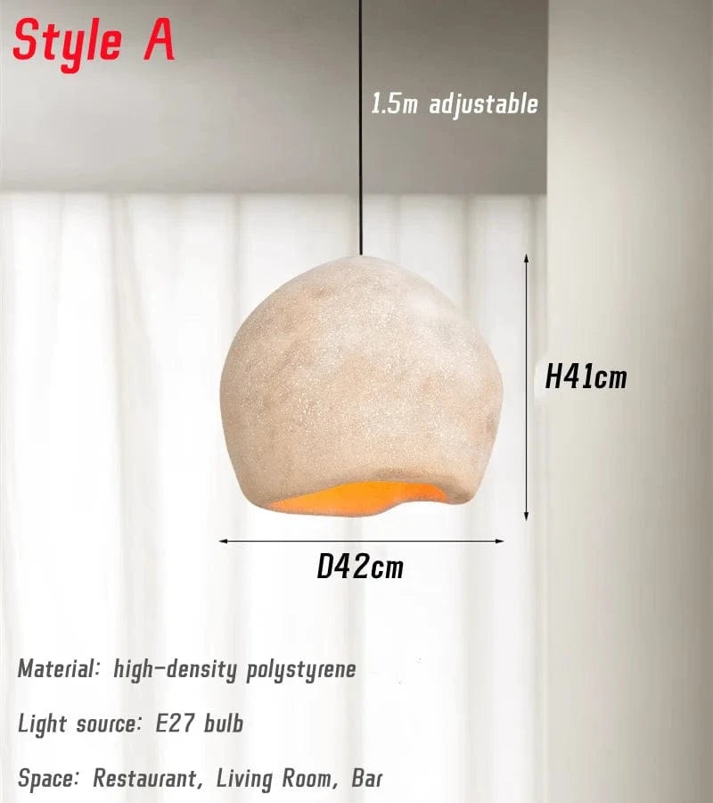 Lustre suspendu LED nordique Wabi Sabi pour salle à manger | Marco Lucetti A-42cm / Blanc froid