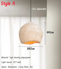 Lustre suspendu LED nordique Wabi Sabi pour salle à manger | Marco Lucetti A-42cm / Blanc froid