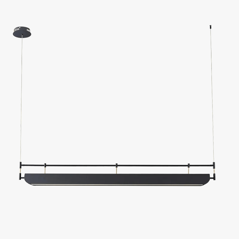 Lustre suspendu LED pour salle à manger moderne, noir et simple | Marco Lucetti