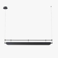 Lustre suspendu LED pour salle à manger moderne, noir et simple | Marco Lucetti
