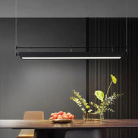 Lustre suspendu LED pour salle à manger moderne, noir et simple | Marco Lucetti
