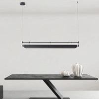 Lustre suspendu LED pour salle à manger moderne, noir et simple | Marco Lucetti