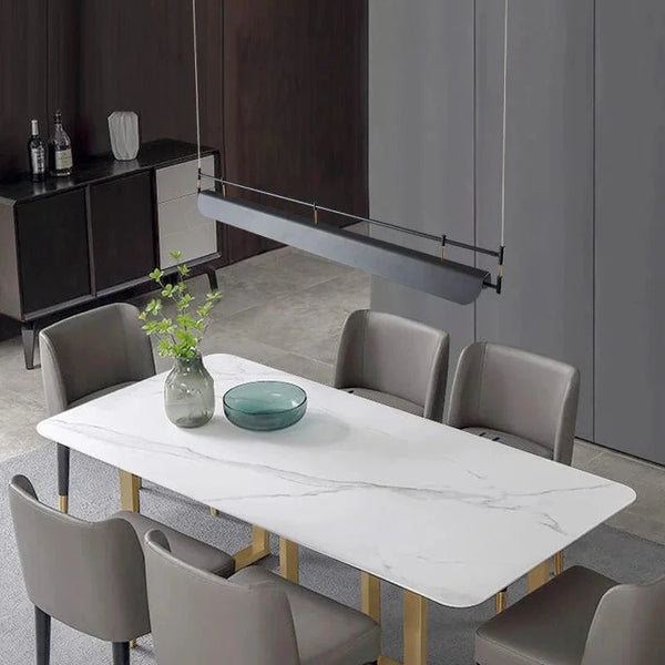 Lustre suspendu LED pour salle à manger moderne, noir et simple | Marco Lucetti