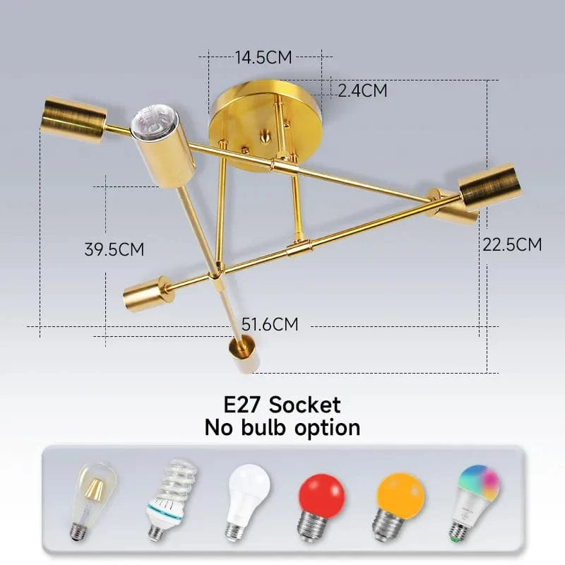 Lustre Suspendu Luxe Vintage LED | Marco Lucetti Doré