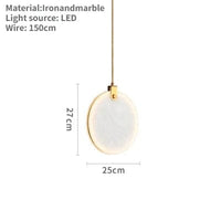 Lustre Suspendu Moderne en Marbre Pour Décoration Ronde - Élégance et Style | Marco Lucetti
