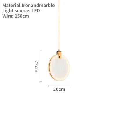Lustre Suspendu Moderne en Marbre Pour Décoration Ronde - Élégance et Style | Marco Lucetti