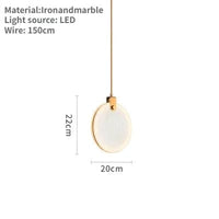 Lustre Suspendu Moderne en Marbre Pour Décoration Ronde - Élégance et Style | Marco Lucetti