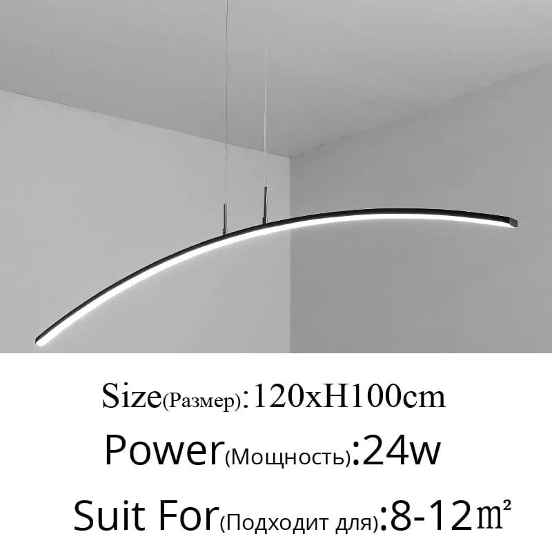 Lustre Suspendu Moderne IntelliLED - Télécommande Incluse | Marco Lucetti Noir QJ30 / Blanc froid