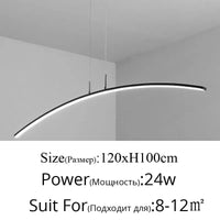 Lustre Suspendu Moderne IntelliLED - Télécommande Incluse | Marco Lucetti Noir QJ30 / Blanc froid