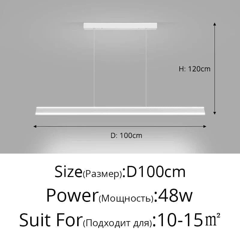 Lustre Suspendu pour Table à Manger - Éclairage d'Intérieur pour une Décoration Maison | Marco Lucetti A Blanc 100cm / Luminosité variable