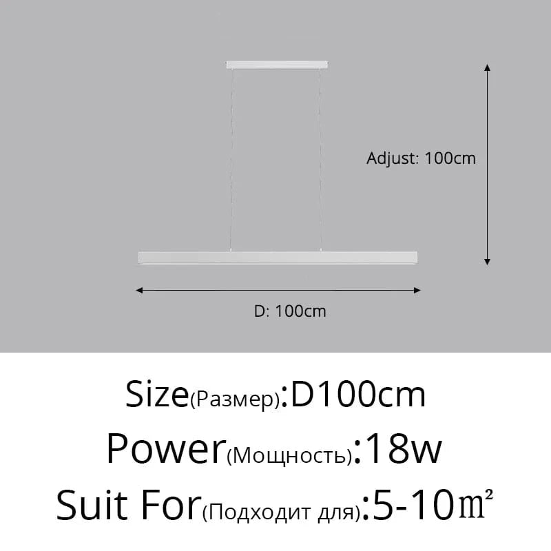 Lustre Suspendu pour Table à Manger - Éclairage d'Intérieur pour une Décoration Maison | Marco Lucetti B Blanc 100cm / Blanc froid, pas de télécommande