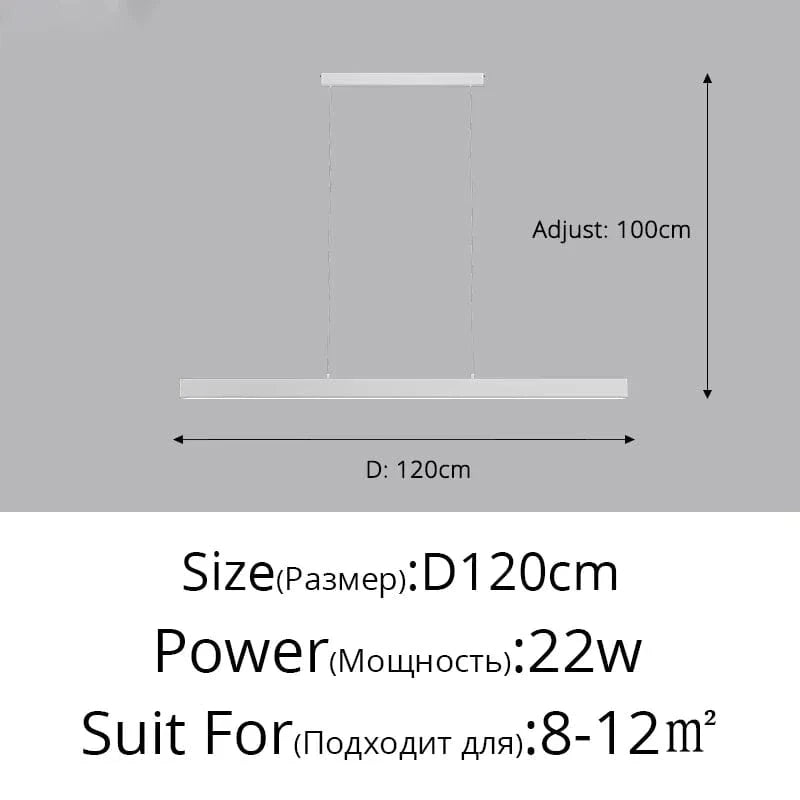 Lustre Suspendu pour Table à Manger - Éclairage d'Intérieur pour une Décoration Maison | Marco Lucetti B Blanc 120cm / Luminosité variable